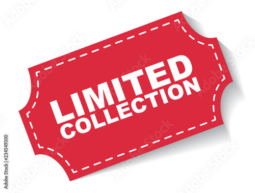 red vector banner limited colection