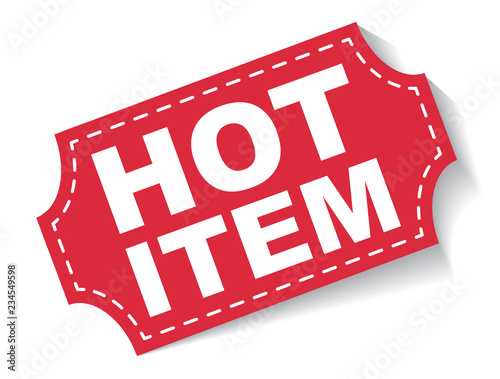 red vector banner hot item