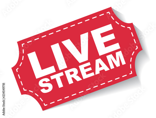 red vector banner live stream