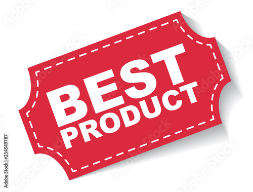 red vector banner best product