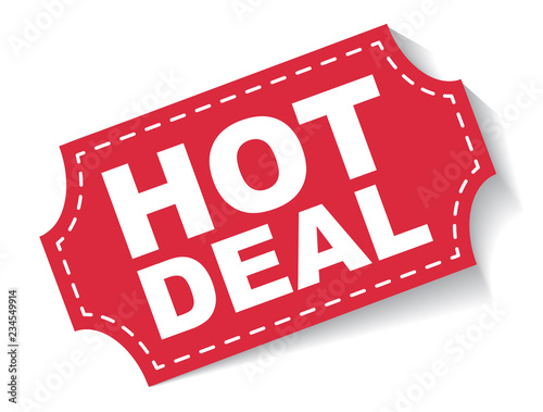 red vector banner hot deal