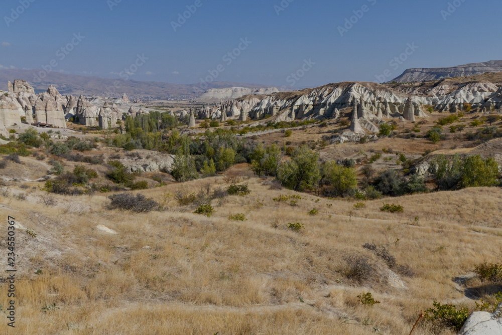 panoramic view of Love Valley (Baglidere Vadisi)  Goreme, Nevsehir province, Turkey