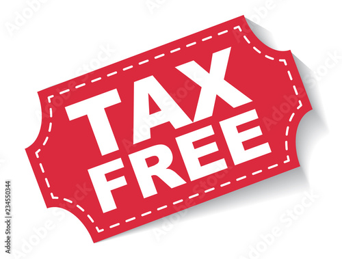 red vector banner tax free