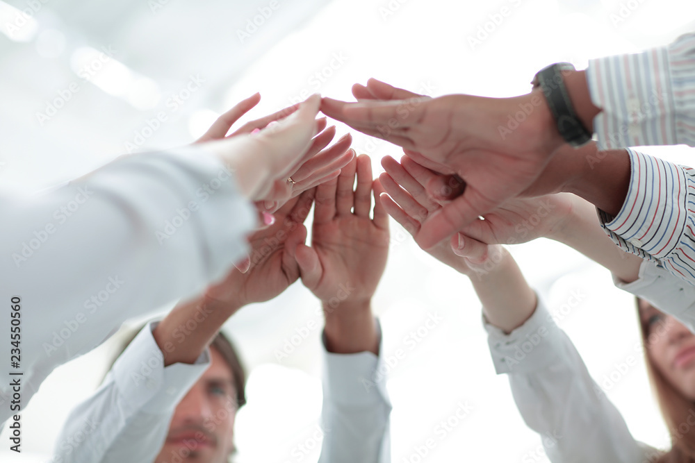closeup.portrait of a unified business team. the concept of teamwork closeup.portrait of a unified business team. the concept of teamwork