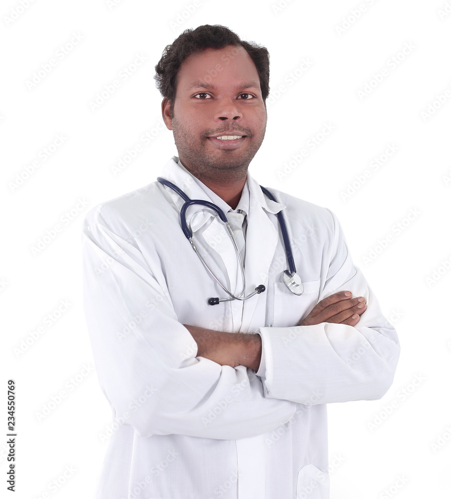 portrait of a successful therapist .isolated on a white portrait of a successful therapist .isolated on a white
