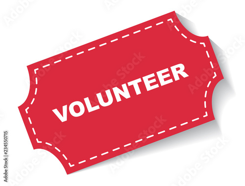 red vector banner volunteer