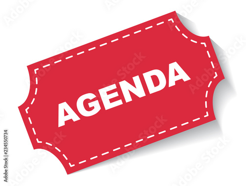 red vector banner agenda