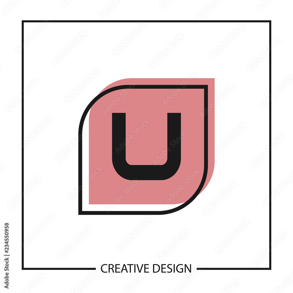 Initial Letter U Logo Template Vector Design
