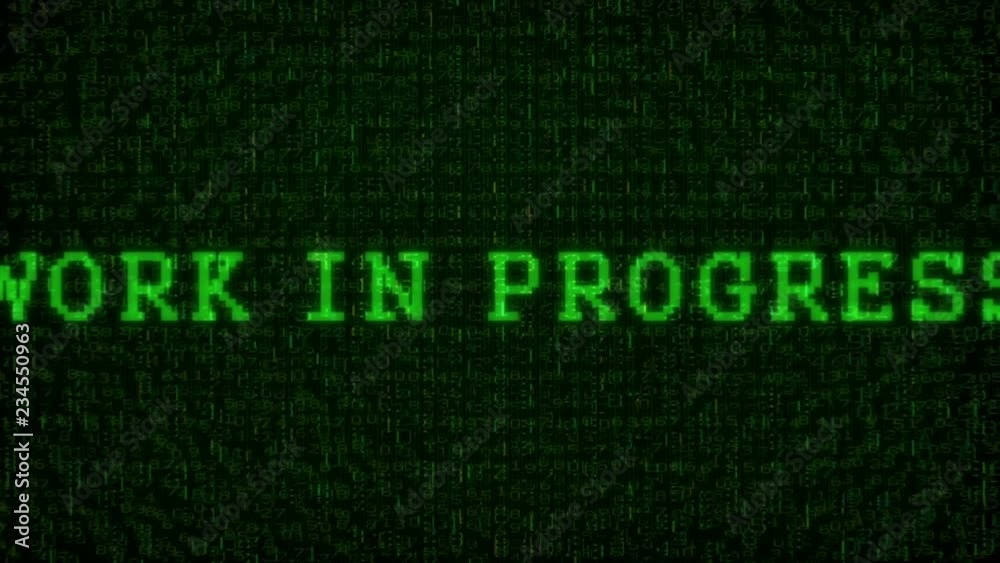Work In Progress - Digital Data Code Matrix Work In Progress - Digital Data Code Matrix
