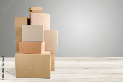 Move. lots of cardboard boxes on background © BillionPhotos.com