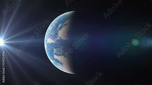 Fototapeta Naklejka Na Ścianę i Meble -  sunrise from planet orbit