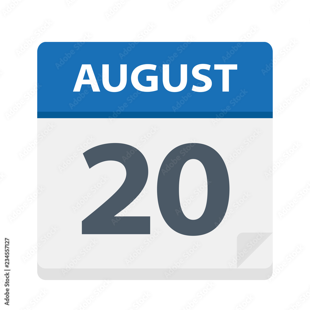 August 20 - Calendar Icon August 20 - Calendar Icon