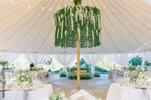 Place setting at a wedding reception