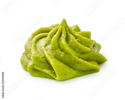 Canvas Print Wasabi isolated on a white background.