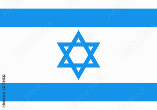 National Flag of Israel wit...