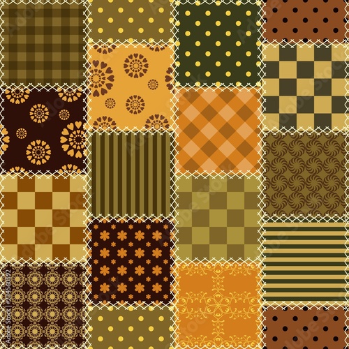 patchwork background with different patterns