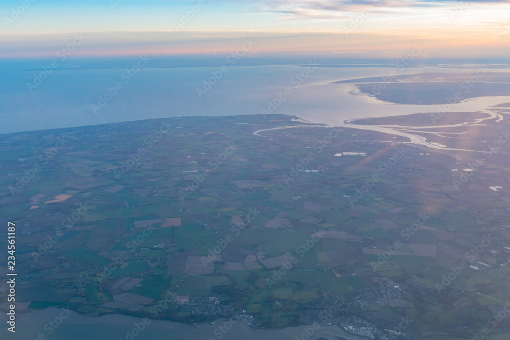 Aerial view of the beautiful Colchester area Aerial view of the beautiful Colchester area