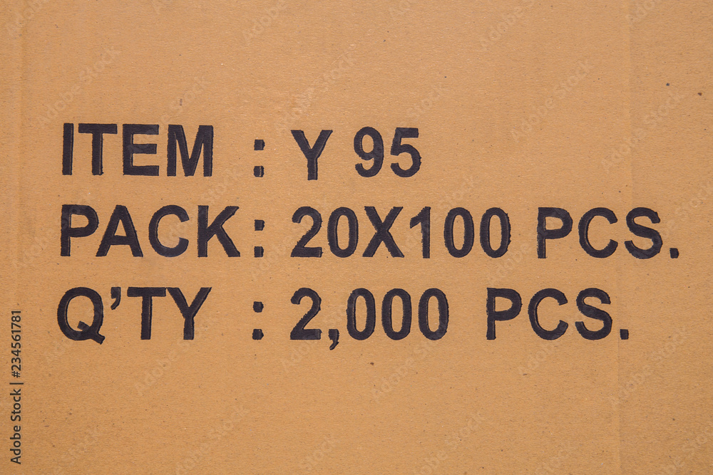 text with packing board text with packing board