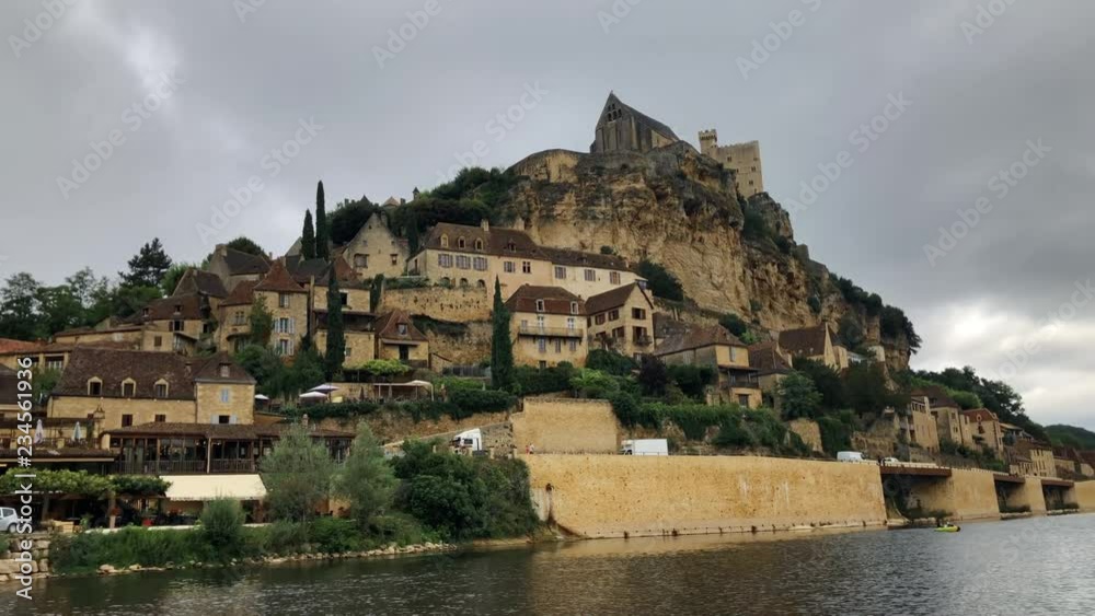 Pretty village of Beynac from the river Dordogne Pretty village of Beynac from the river Dordogne