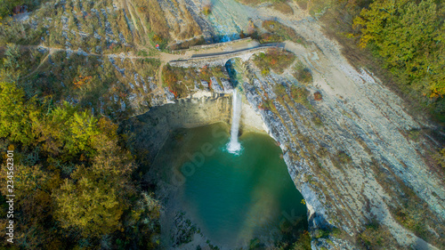 Sopot Waterfall  Slap Sopot  Istra  is a favourite tourist destination in Istria. The waterfall is around 30-meters high with a centuries-old bridge just above it.