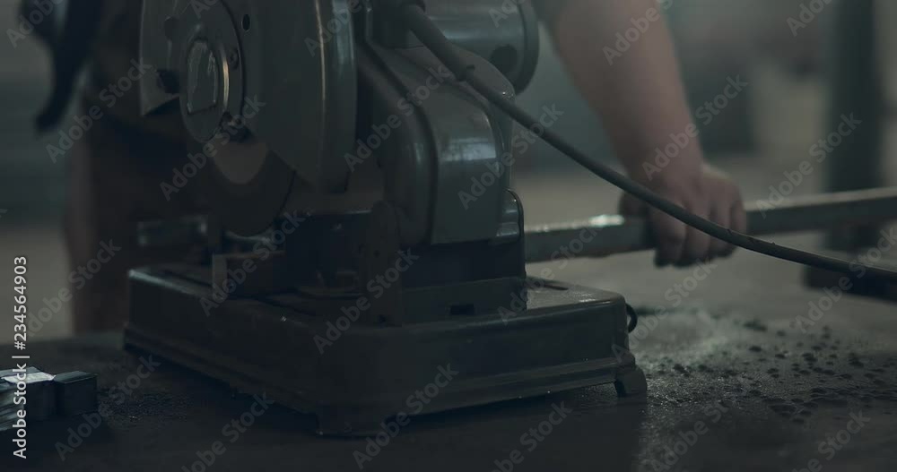 Metal cutting. Close-up. Sparks Metal cutting. Close-up. Sparks