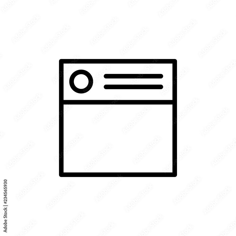 Web browser sign icon. Outline icon on white background. Web browser sign Silhouette. Web site, page and mobile app design vector element. Web browser sign icon. Outline icon on white background. Web browser sign Silhouette. Web site, page and mobile app design vector element.