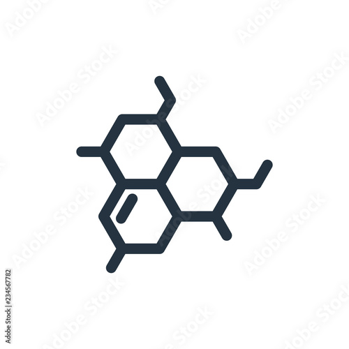 benzene isolated icon on white background, oil industry