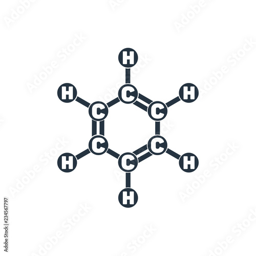 benzene isolated icon on white background, oil industry