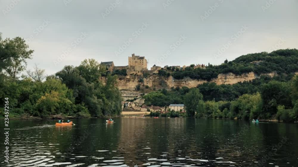 View of Beynac from the river Dordogne 