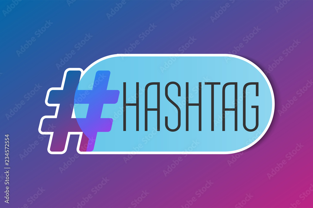Gradient Hashtag with blue speech bubble concept illustration. Vector icon sharing them in social media. Modern design for banner, poster slogan - hash tag. Stock Vector | Adobe Stock gradient-hashtag-with-blue-speech-bubble-concept-illustration-vector-icon-sharing-them-in-social-media-modern-design-for-banner-poster-slogan-hash-tag-stock-vector-adobe-stock