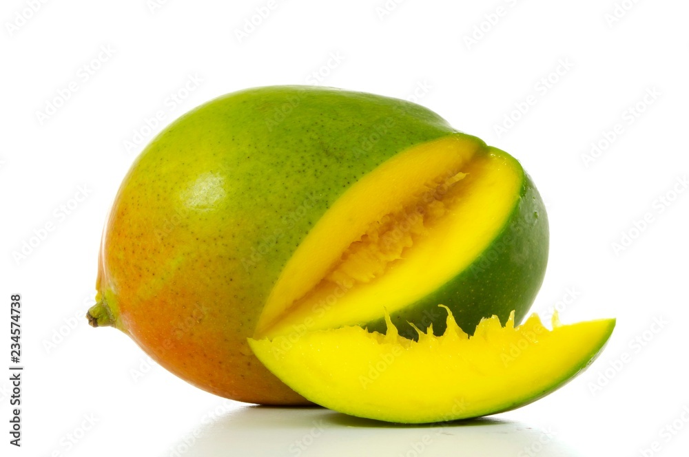 fresh mango fruit isolated on white background