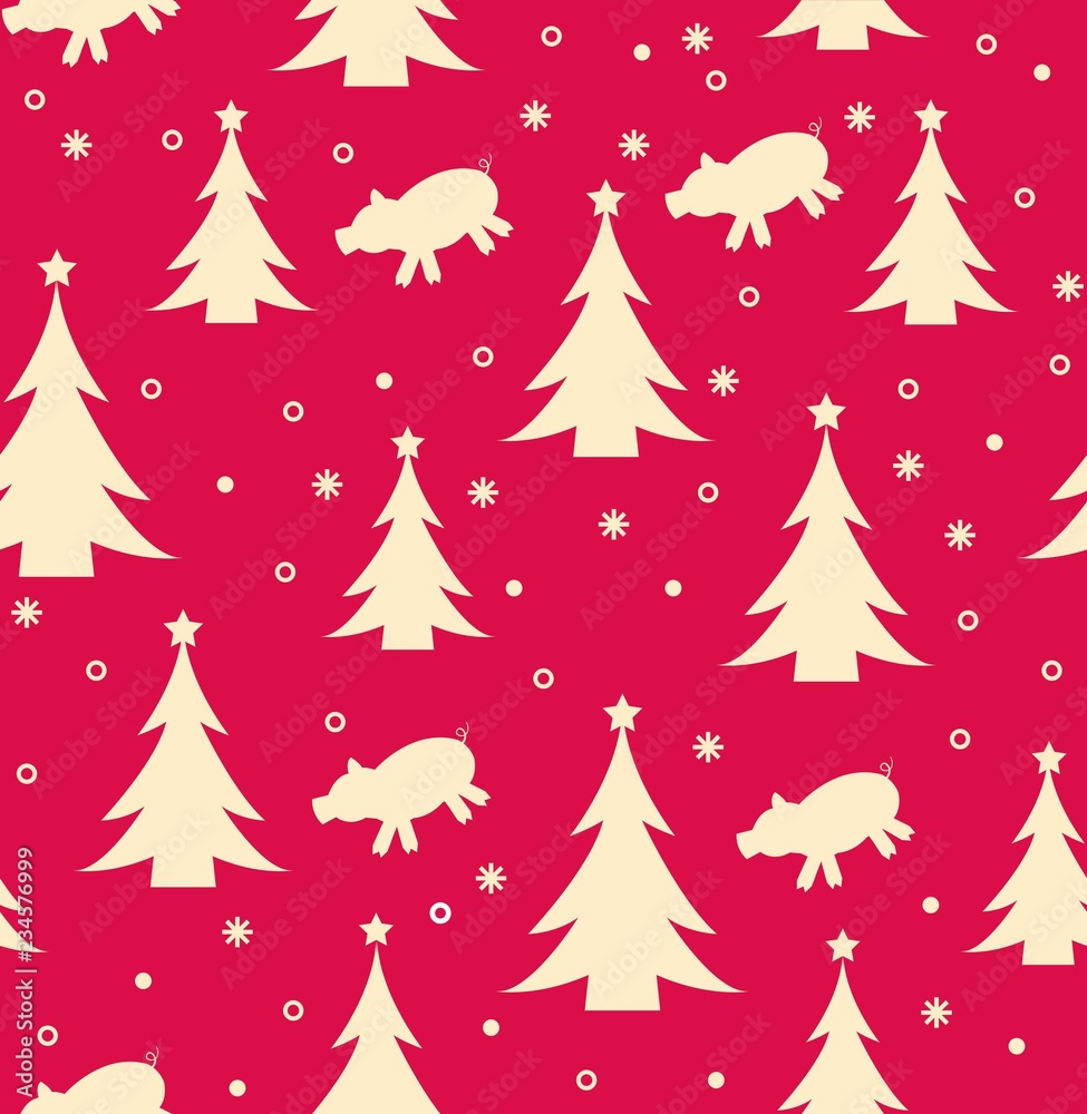 New year, Christmas pattern