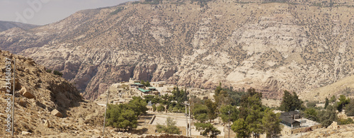 Canyon Views in the Mountains near Dana Village in Jordan. photo