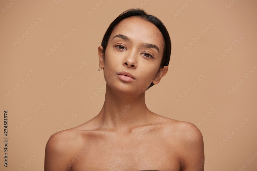 Woman Looking Up At Camera