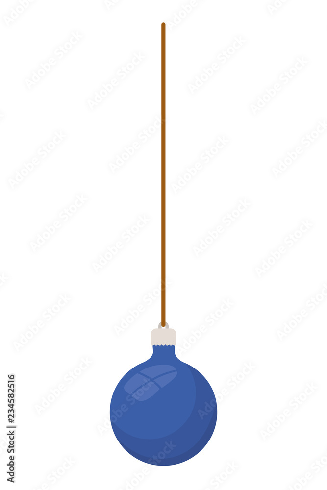Naklejka premium christmas ball hanging isolated icon