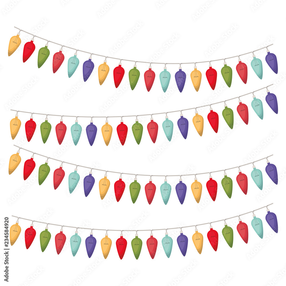 Obraz premium christmas lights isolated icon