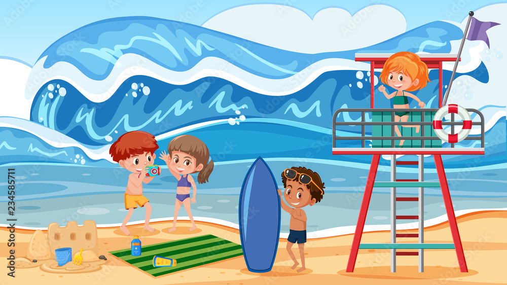 Obraz premium People on summer holiday