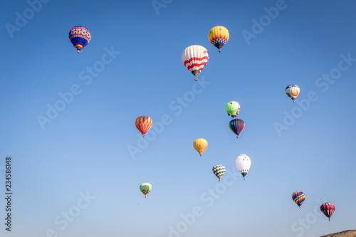 Blue Sky Filled With Hot Air Balloons
