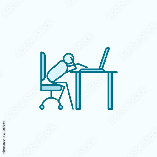 do not work at work outline icon