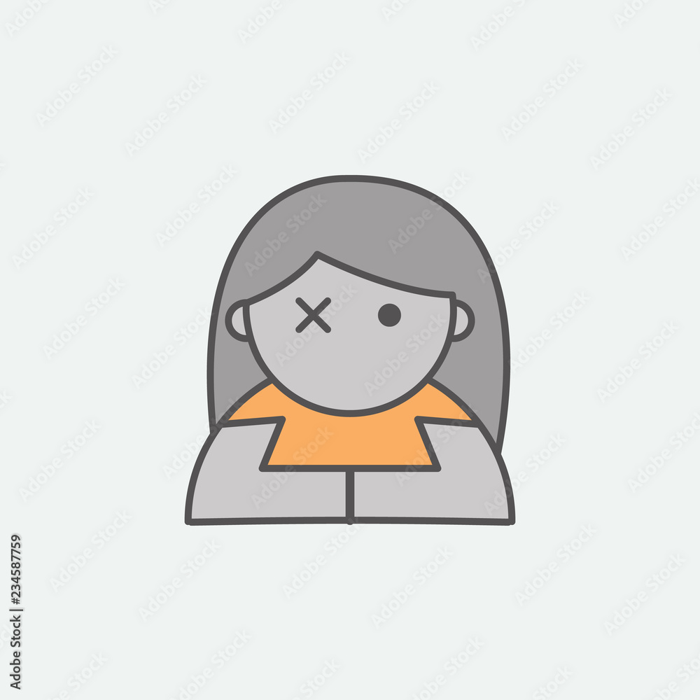Halloween doll colored icon. One of the Halloween collection icons for websites, web design, mobile app Halloween doll colored icon. One of the Halloween collection icons for websites, web design, mobile app