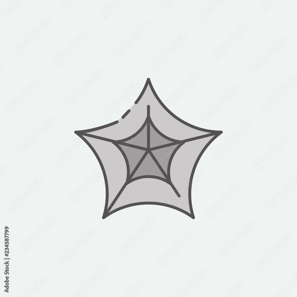 Obraz premium Spider web colored icon. One of the Halloween collection icons for websites, web design, mobile app