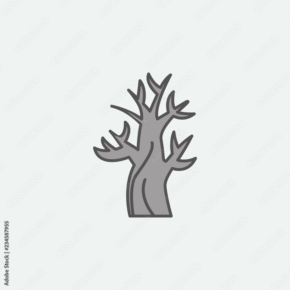 Halloween dead tree colored icon. One of the Halloween collection icons for websites, web design, mobile app Halloween dead tree colored icon. One of the Halloween collection icons for websites, web design, mobile app