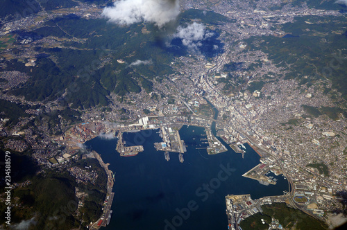 Aerial photo of Sasebo, Nagasaki