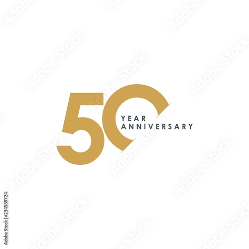 50 Year Anniversary Vector Template Design Illustration photo