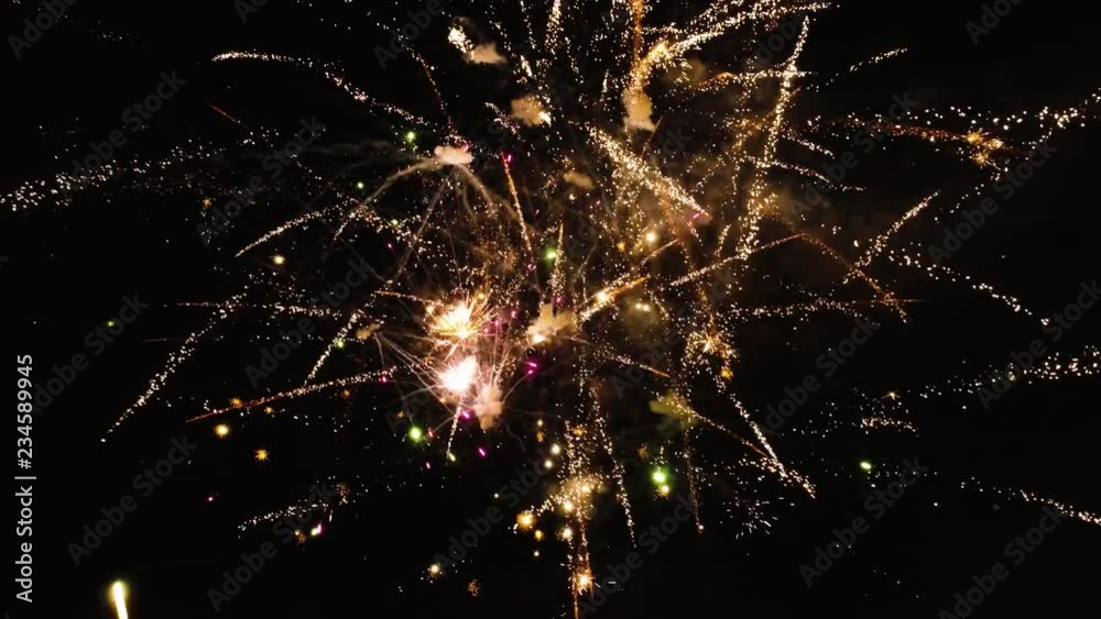 Drone shot of massive fireworks display - 4K 30P. Filmed with commerical ReOC licence. Drone shot of massive fireworks display - 4K 30P. Filmed with commerical ReOC licence.