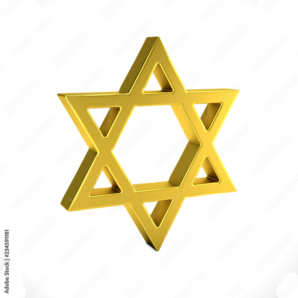 Star of David jewish symbol . 3D Render illustration Star of David jewish symbol . 3D Render illustration