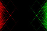 Red, green and black abstract background