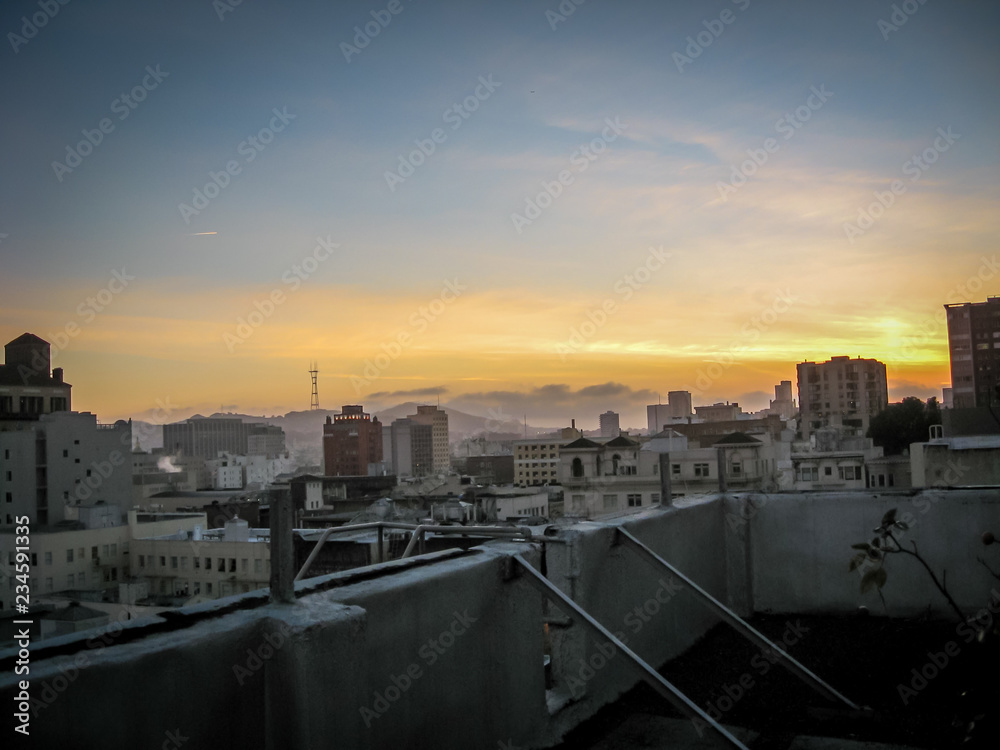 Downtown city skyline during dusk Downtown city skyline during dusk