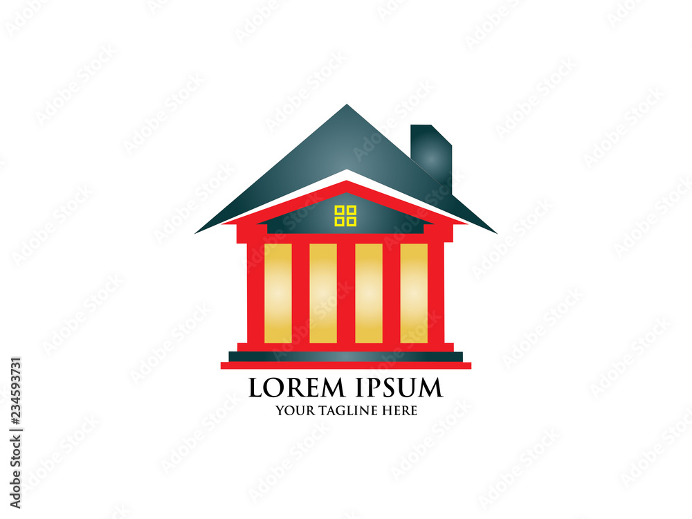 Virtual real estate house building logo construction innovation icon Virtual real estate house building logo construction innovation icon