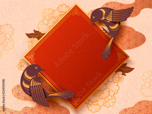 Lunar year traditional background